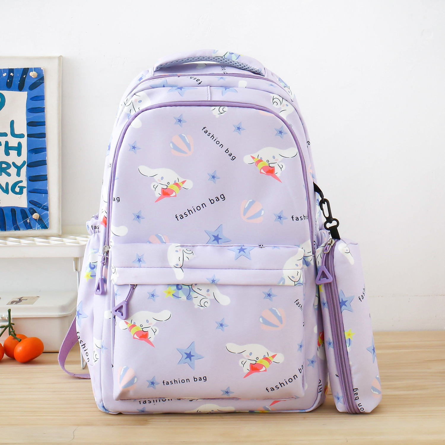 Two-piece backpack for girls in school, lightweight and lightweight bag for students in grades 3 to 6, schoolbag for junior high school students pic 7