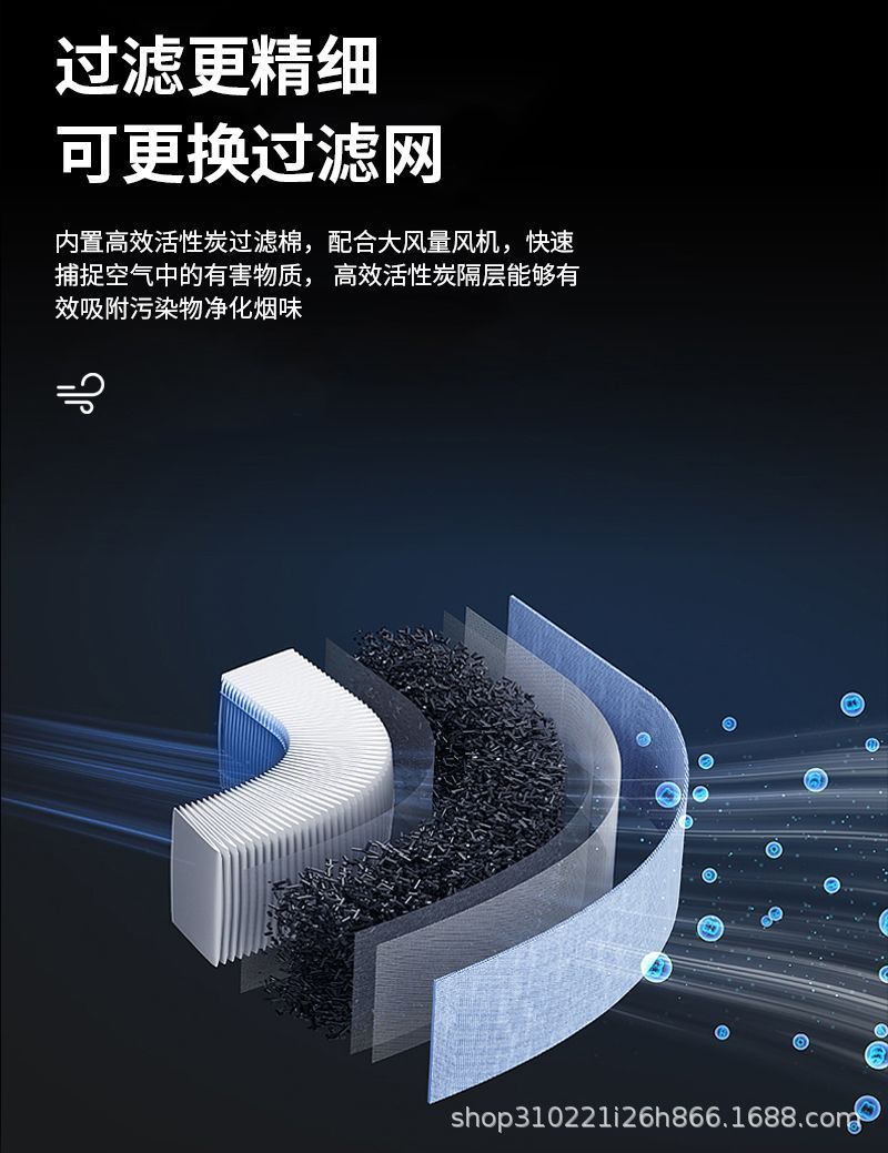 智能感应烟灰缸家用车载去味创意个性潮流客厅卧室空气净化防飞灰详情7