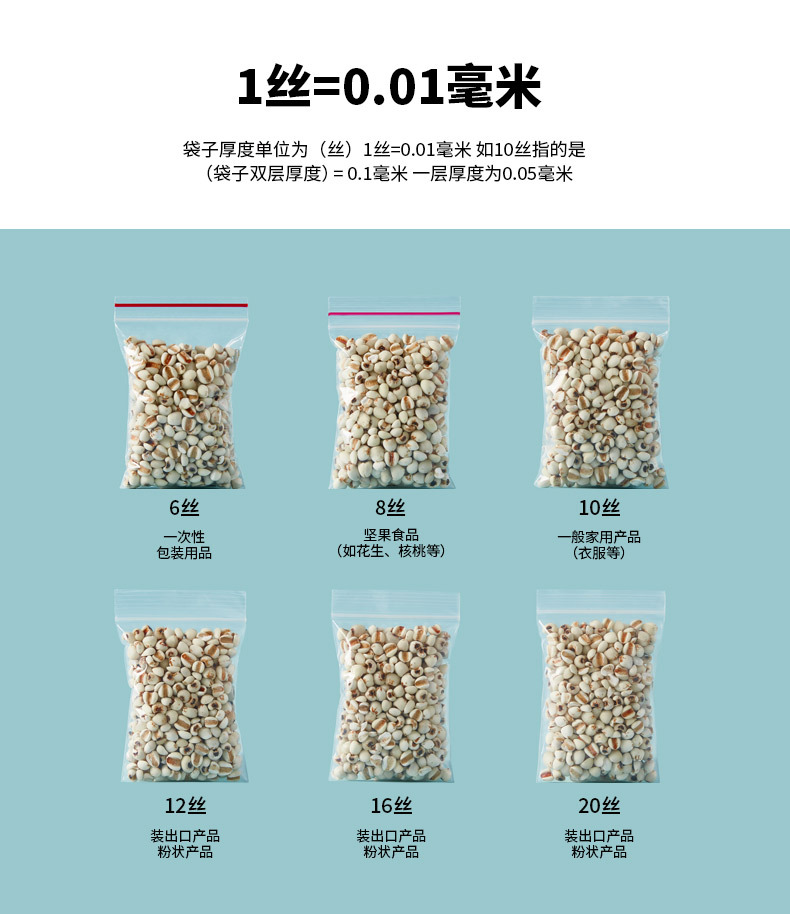 Wholesale of pe plastic tight sealed bags, food preservation jewelry sealed bags, thickened plastic-sealed transparent self-sealing bags pic 17