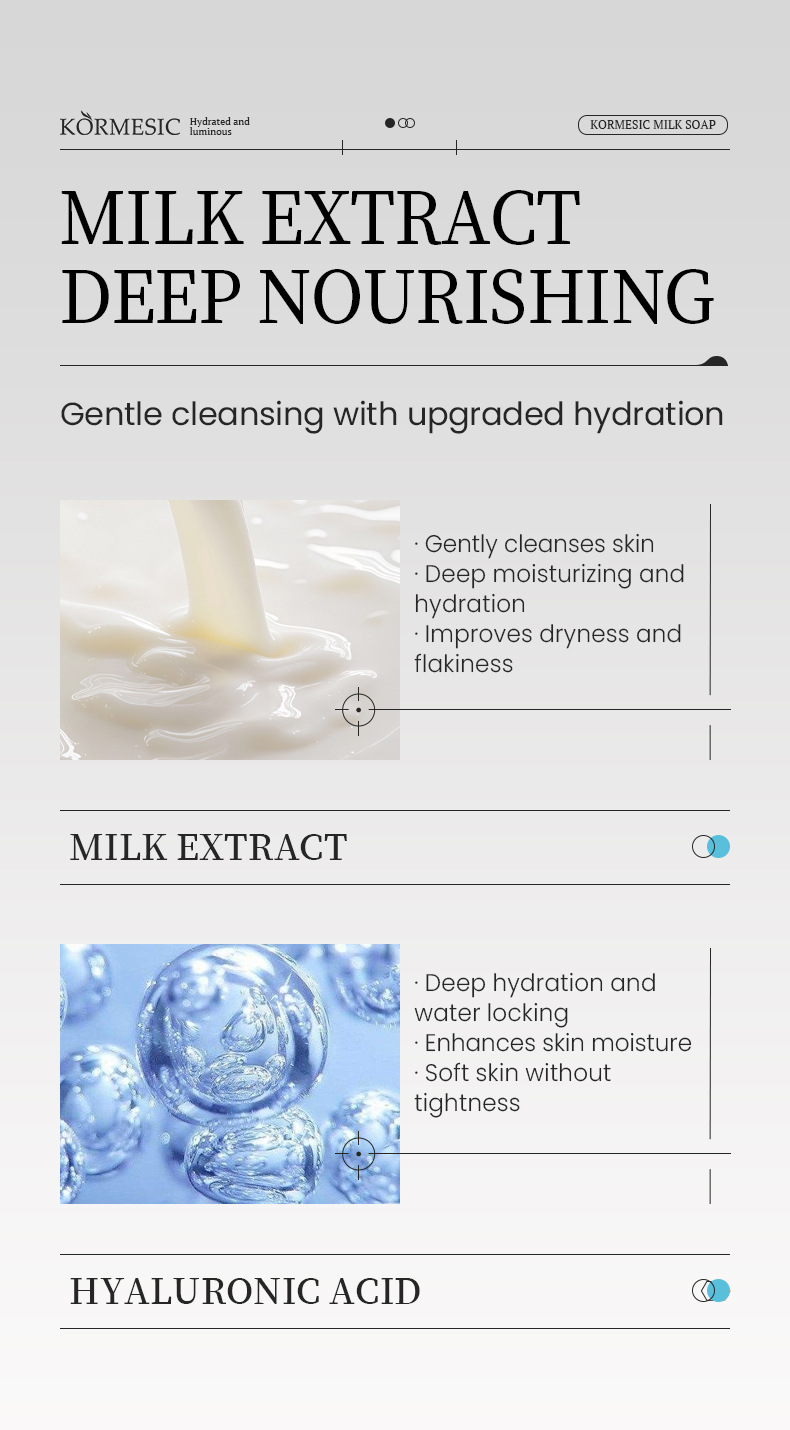 KORMESIC Handmade soap, a cross-border all-English handmade soap for cleansing the skin and controlling oil, is a bestseller pic 14
