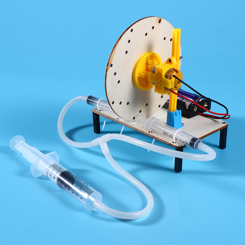 DIY wooden brake disc system technology creation small invention student handcrafted scientific experiment Brake model toy pic 5