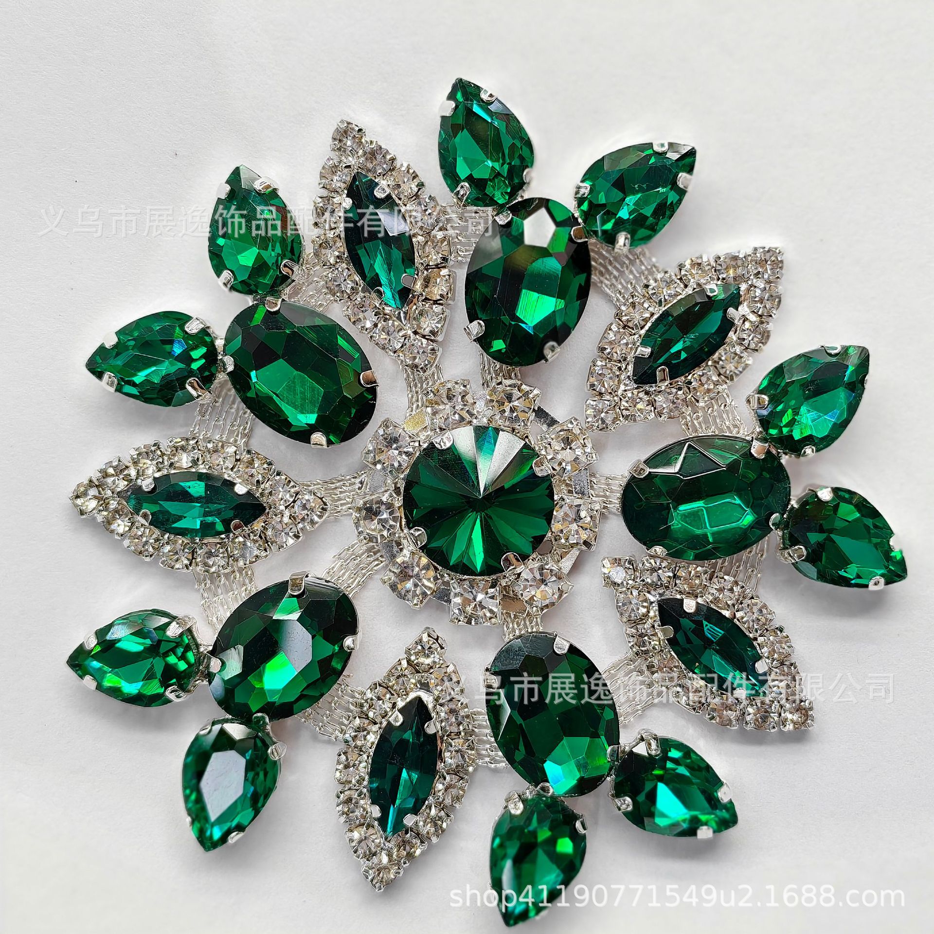 Wholesale of colorful gold and silver background crystal round large diamond flower diamond jewelry DIY luggage, glass water diamond jewelry accessories pic 14
