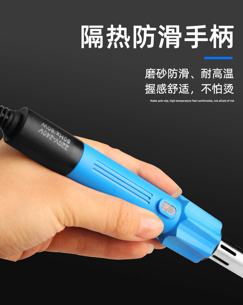 Wholesale soldering irons with pointed and flat nozzles, external heating, adjustable temperature, high-power soldering pens, and household repair soldering tools pic 19