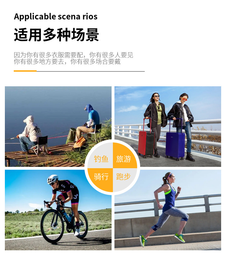 户外钓鱼防晒帽男登山遮阳披肩渔夫帽定制夏季太阳帽面罩大帽檐男详情2