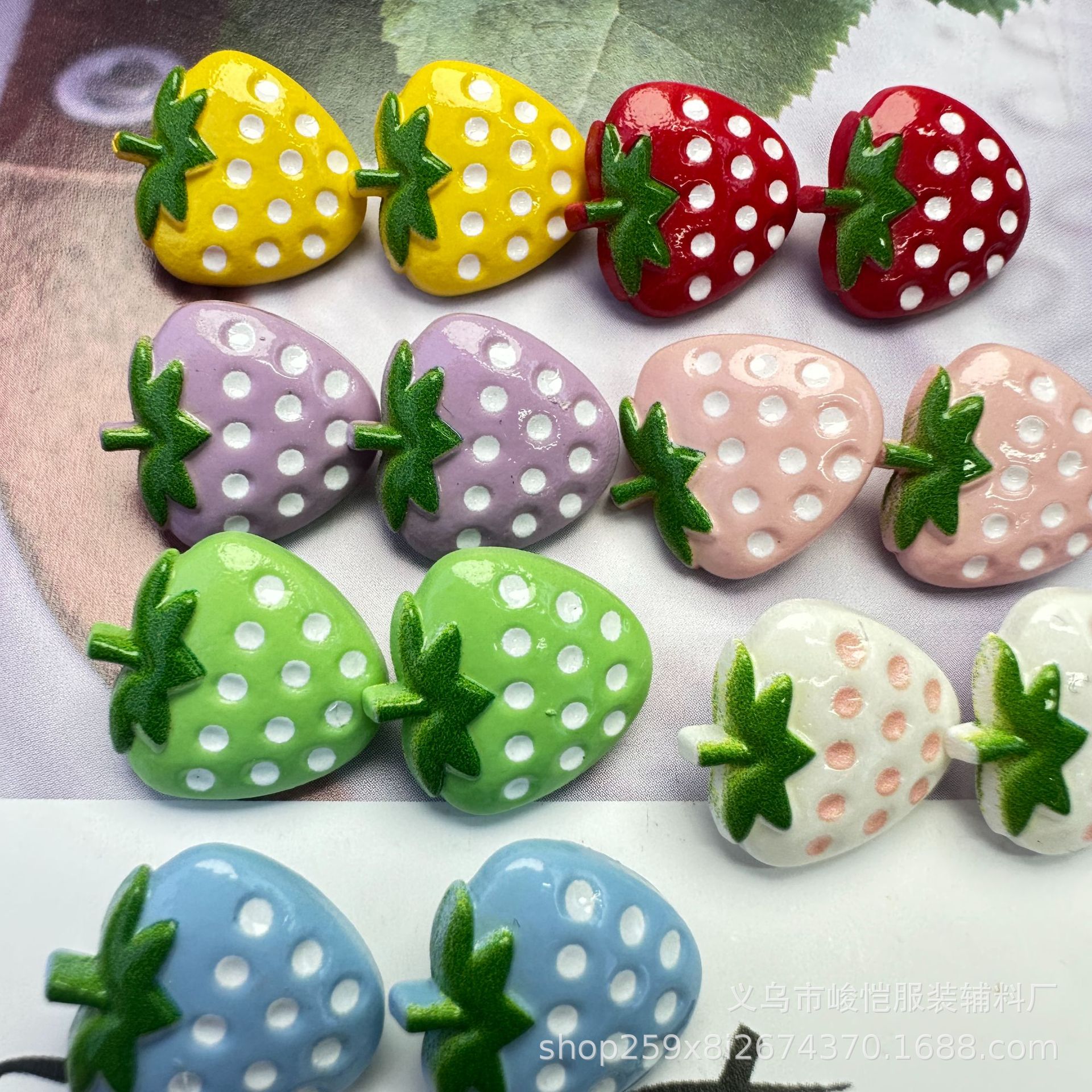 diy resin accessories for watermelon, strawberry, pineapple and apple, fruit slices, hair accessories, hair clips, cream glue, oiling and colorful buttons pic 15