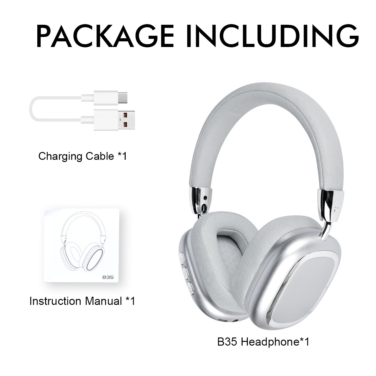 Carefully selected best-selling over-ear Bluetooth headphones B35 with true stereo HIFI sound quality, complete certificates in stock, wireless headphones pic 2