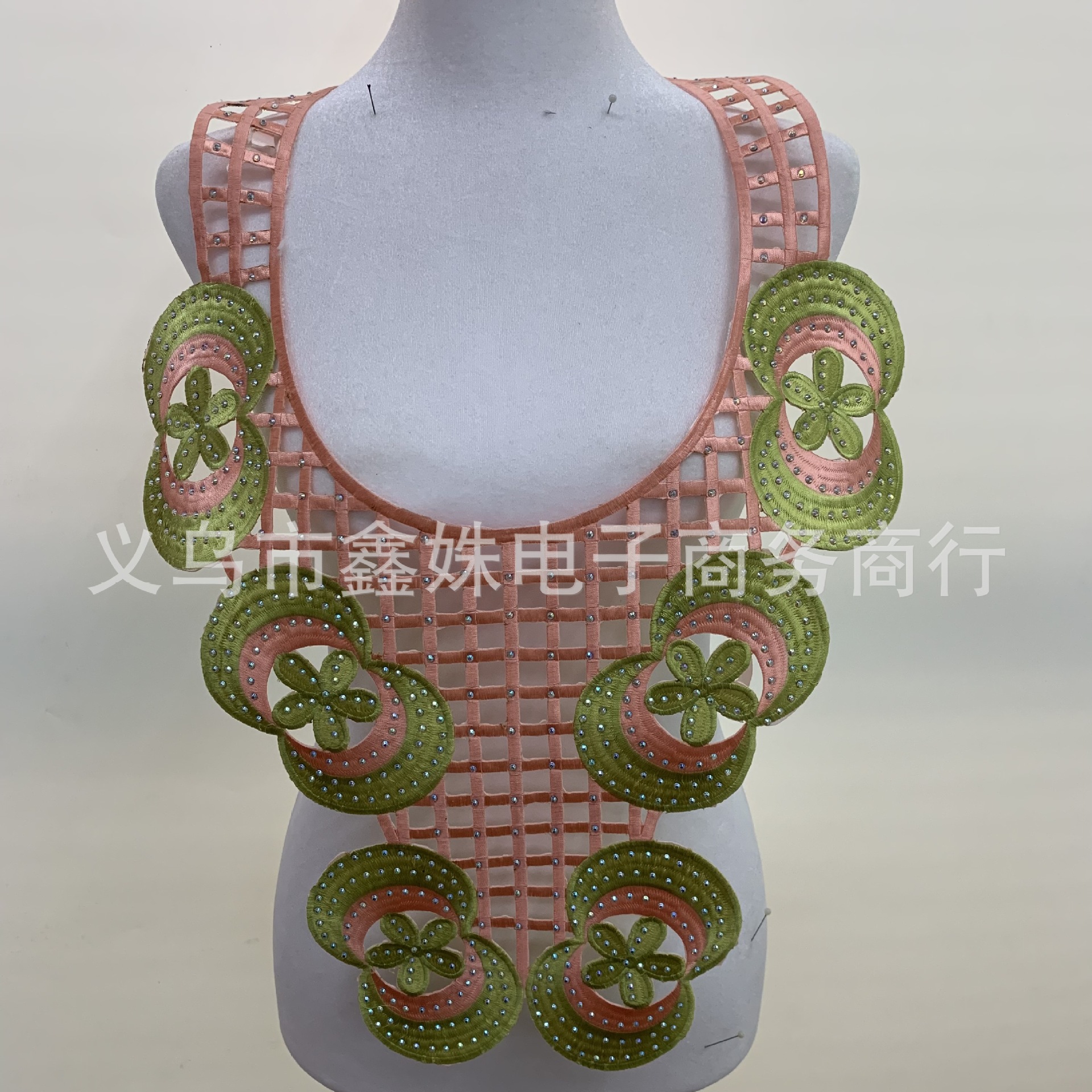 Embroidery, rhinestone and diamond fabric with adhesive backing decoration for foreign trade clothing accessories pic 9