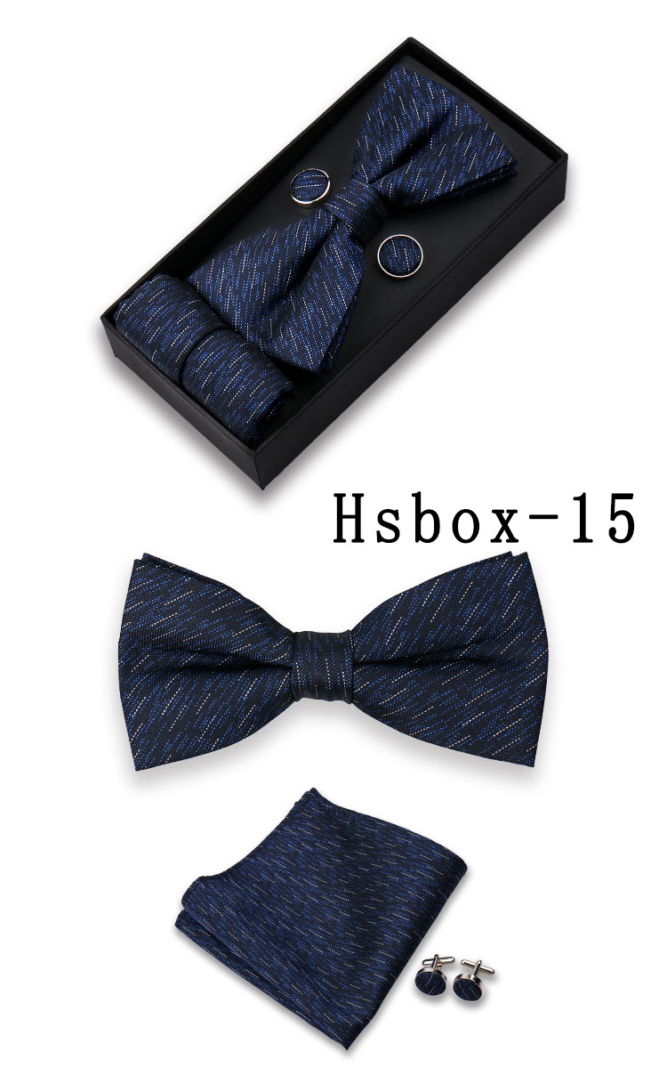 男士结婚礼服配饰套装红色领结口袋巾袖扣三件套现货男士领结领花西装配件详情17