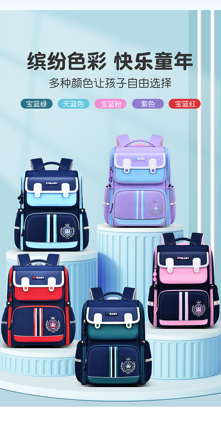 Sesame Baby new school bag for Boys one-piece open space bag 1-3-6 grade children backpack pic 4