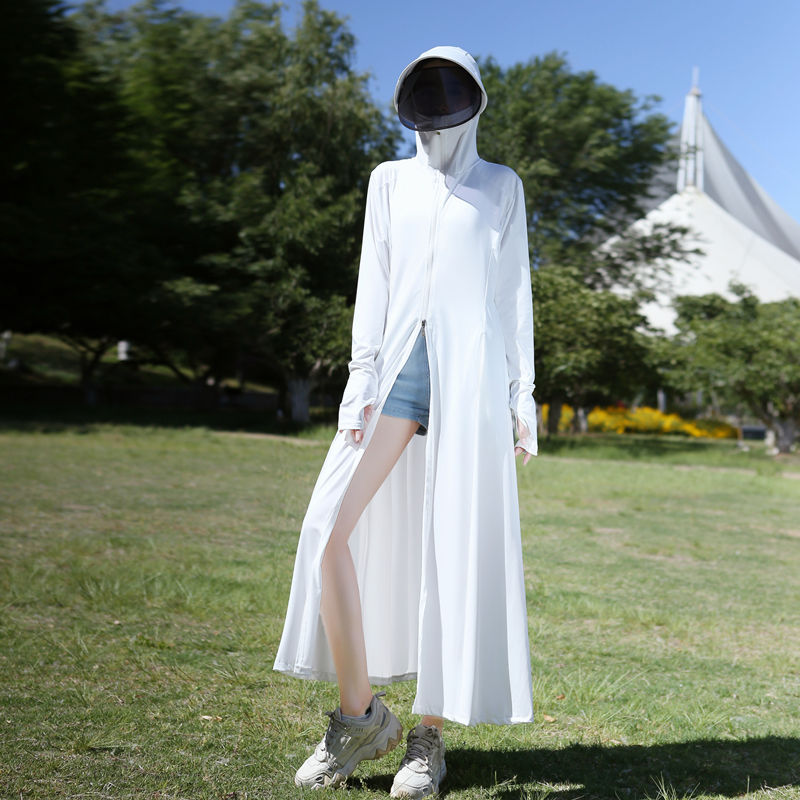防晒衣女2025新款夏季防紫外线加长透气骑车防晒服冰丝防晒薄外套详情15