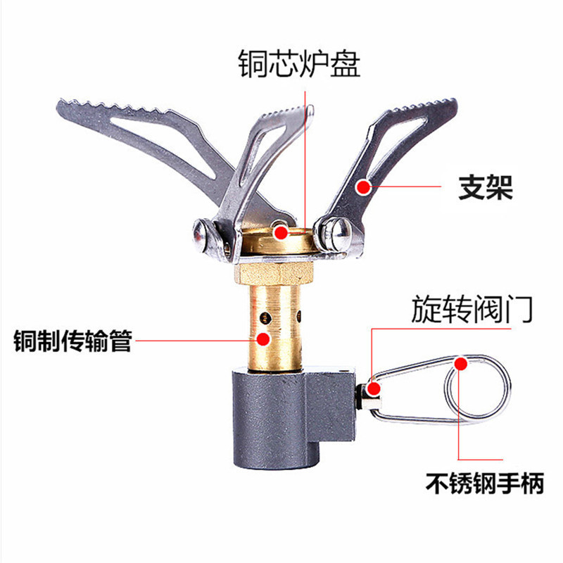 迷你超轻炉头户外野餐露营炉便携式口袋炉头一体式折叠炉头工厂详情2