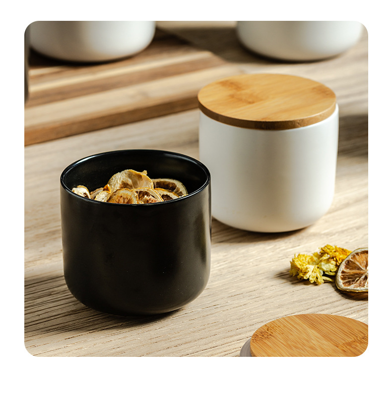 陶瓷密封罐茶叶罐北欧储物罐杂粮收纳罐厨房糖罐咖啡罐食品储存罐详情14