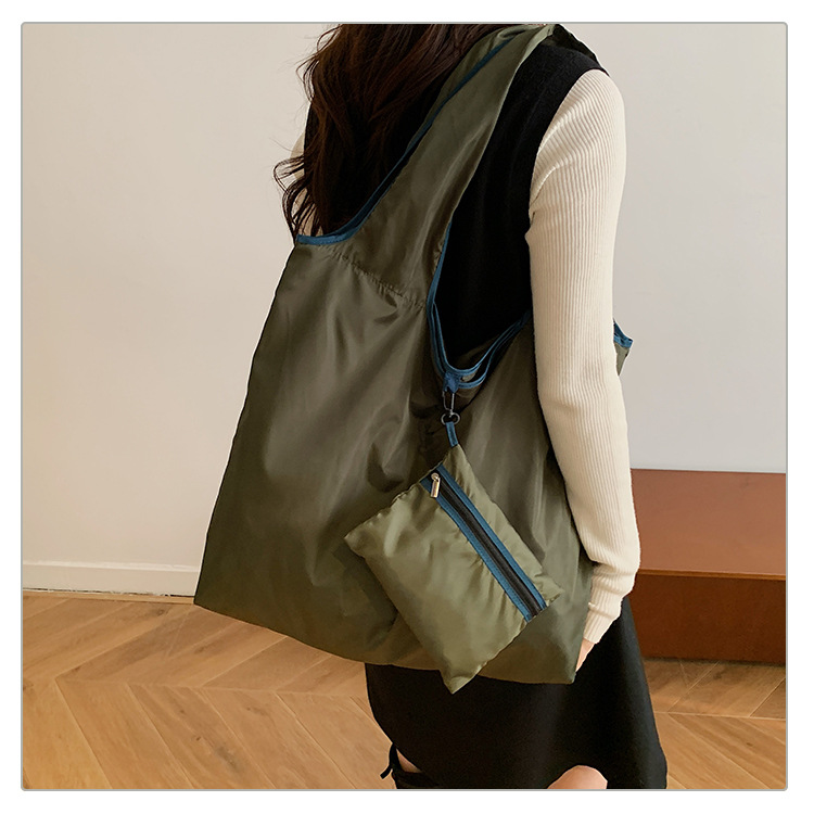 2026新款韩版折叠购物袋大容量收纳袋防水超市手提托特包环保布袋详情17