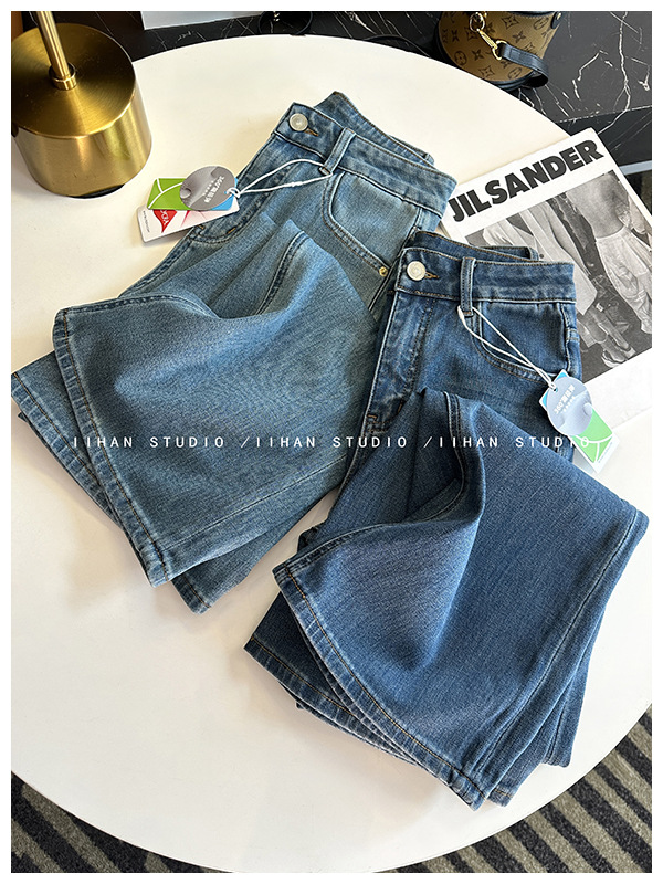 Original comic legs ~! High-waisted stretch flared jeans for women 2025 autumn new style, slimming and versatile long pants pic 3