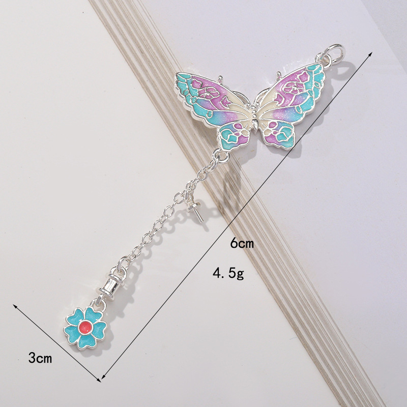 Hot-selling personalized butterfly bracelet pendant accessory, fashionable and sweet DIY handcrafted decoration, hanging accessory, wholesale in stock, bookmark pic 7