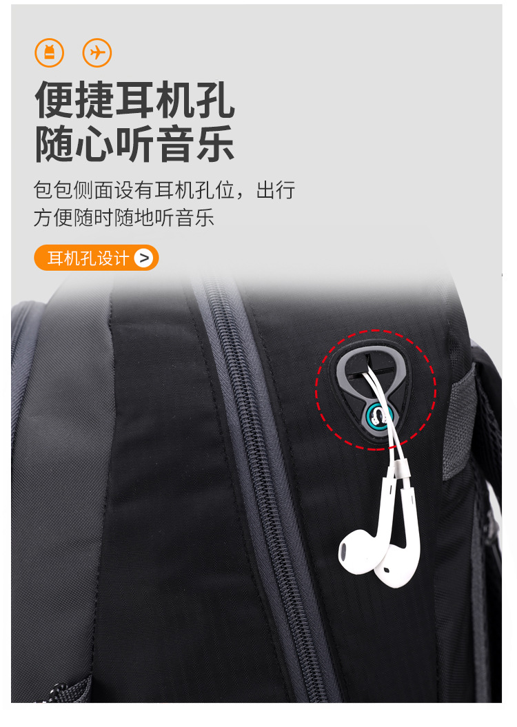  逸途 登山包户外运动秋冬男女双肩电脑包时尚学生书包休闲40L旅行背包详情11