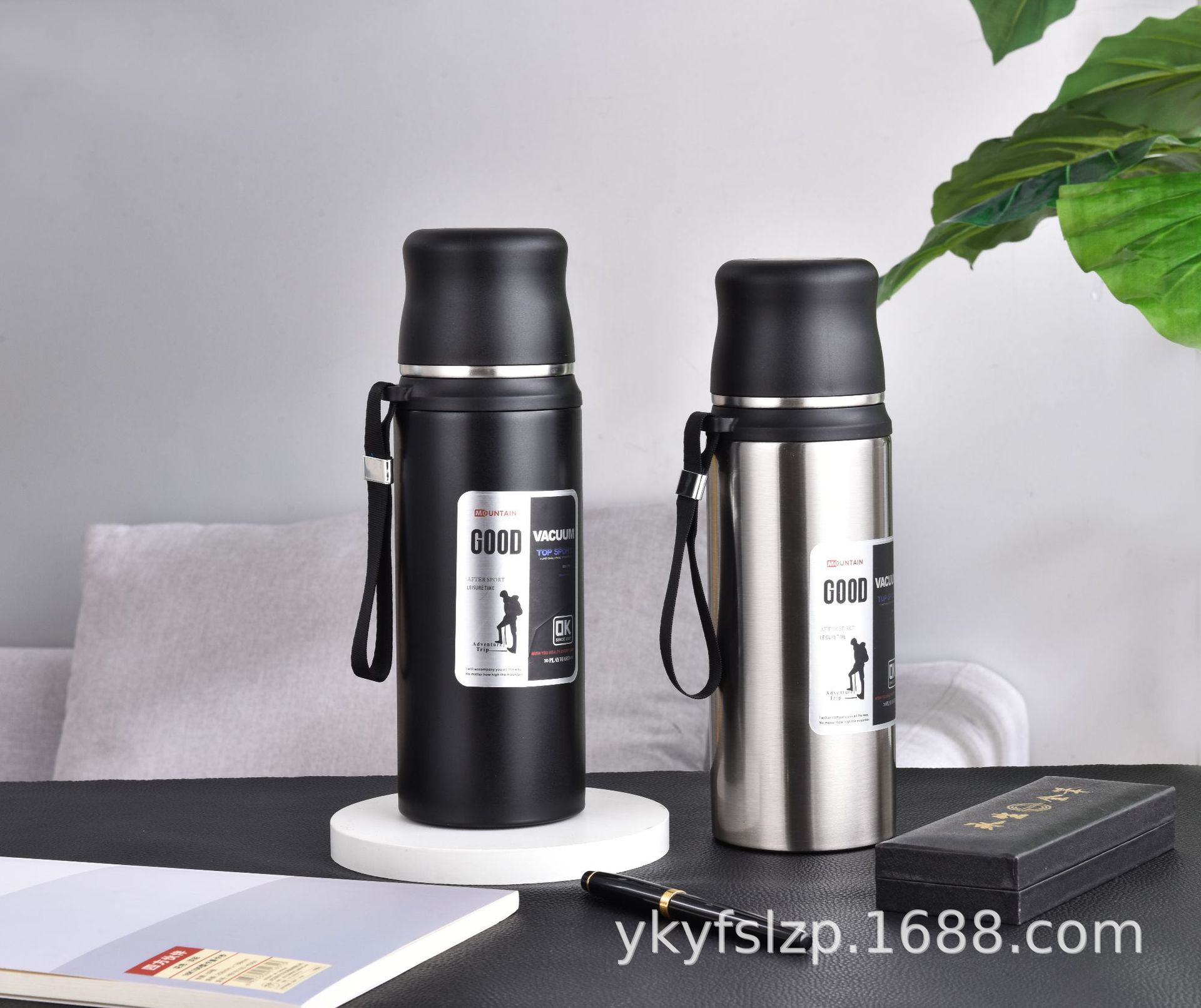 新款大容量304不锈钢真空保温杯 茶水分离户外双饮盖便携式保温杯 时尚耐用保温效果好详情13