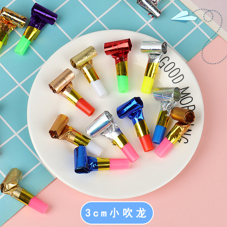 糖果吹龙雨丝吹龙厂家批发纸头吹龙口哨儿童生日派对用品创意吹龙详情9