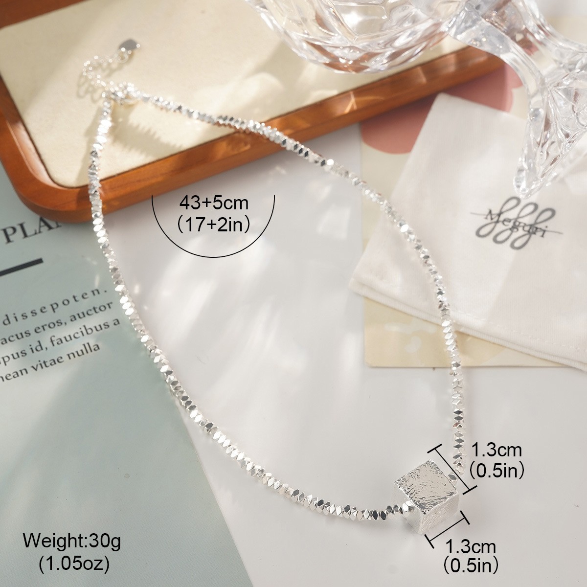 Summer fresh and delicate silver necklace, summer niche and versatile high-end collarbone chain, simple and individual beaded wholesale pic 21