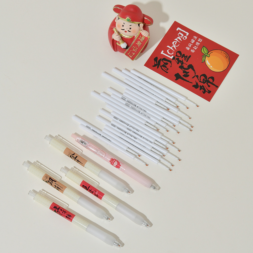 Chenxi Exam Special Pen Press Gel Pen 25-piece set, Golden List Success Practice Pen, Black Pen ST tip, smooth writing pic 13