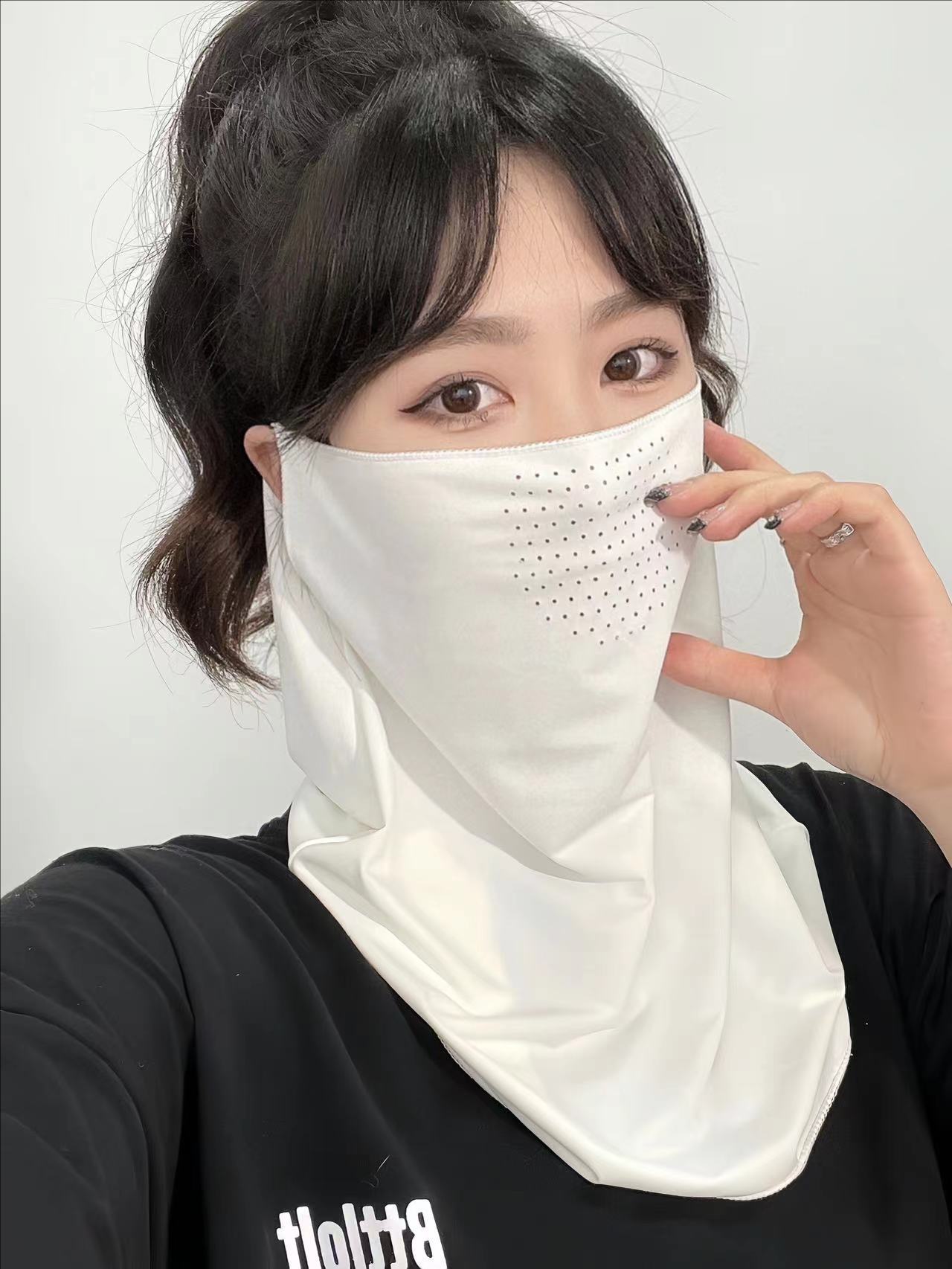 UPF50+ Ice Silk Sun Protection Face Mask for men and women, summer outdoor cycling mask, sun protection, full face breathable face veil pic 19