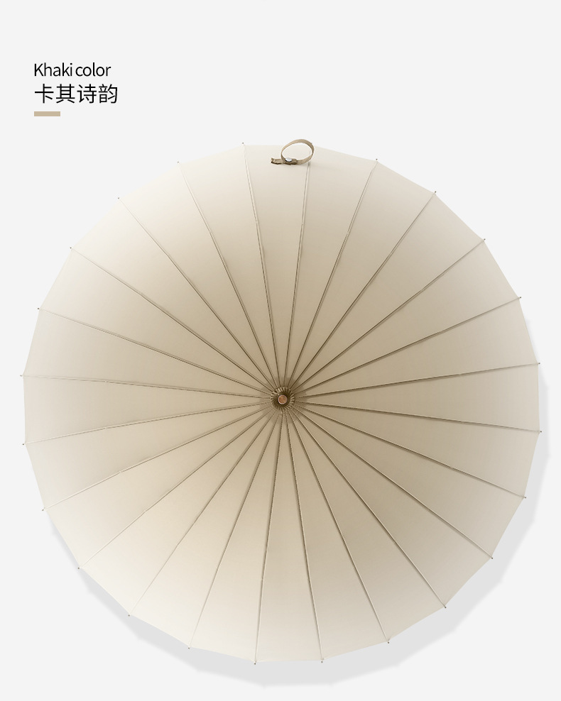 新款24骨渐变伞竹节手柄碰击布面料抗风加印logo直杆伞广告伞现货详情28