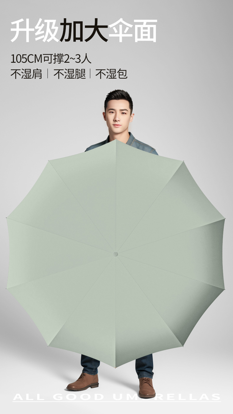 全自动60骨环扣雨伞批发定制晴雨两用遮阳伞防晒折叠伞商务太阳伞详情10