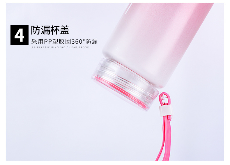 批发磨砂七彩杯玻璃杯耐热渐变色便携水杯广告杯子礼品杯水杯logo详情10