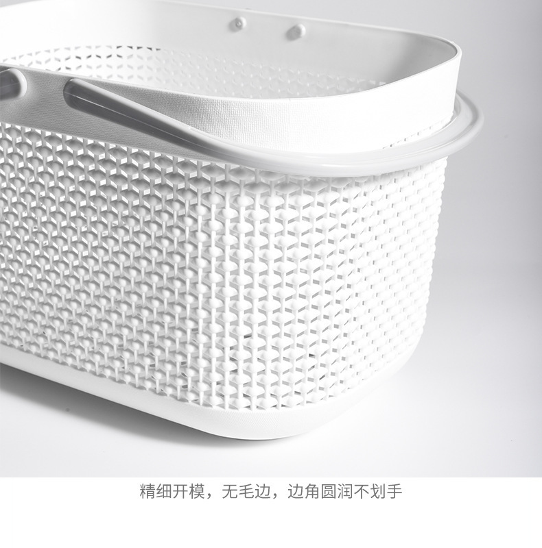 Japanese-style bath basket, portable bath basket, bathroom plastic washbasin storage basket, draining bath basket, bath storage basket pic 18