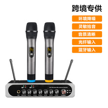 Cross-border private model U-band charging wireless microphone, one-to-two for TV, KTV, mobile phones, computers, singing, dynamic microphone pic 3