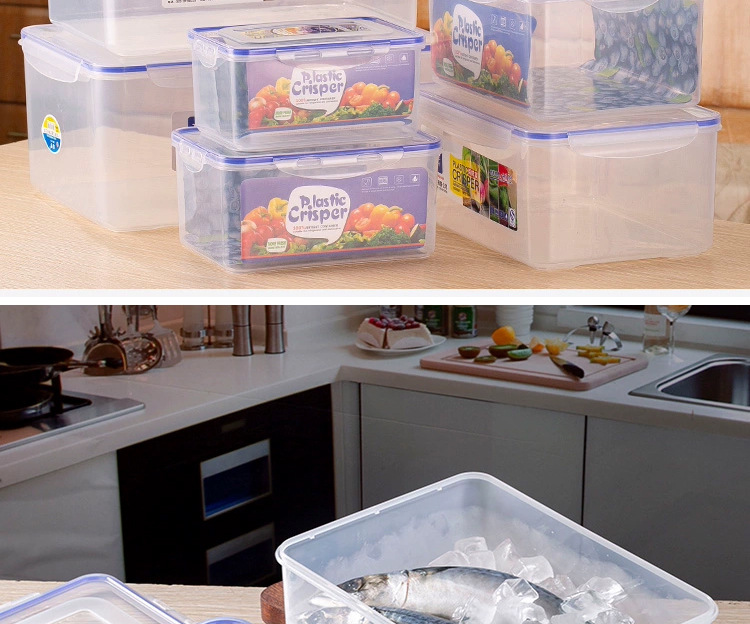 收纳盒大容量食品保鲜盒塑料商用四面扣泡菜盒冰箱冷藏专用密封盒详情16