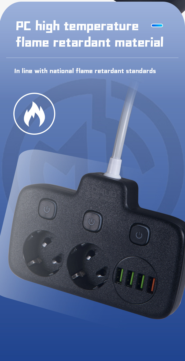 Cross-border Central Asian five countries European standard sockets, USB power strips, German power boards, German standard power strips, German and Russian power strips pic 6