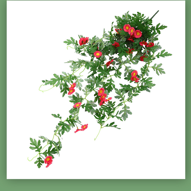 Artificial plants, flower vines, flower hanging, flower vines, wall hanging, ceiling decoration, small daisies, horticultural atmosphere, artificial green plants pic 7