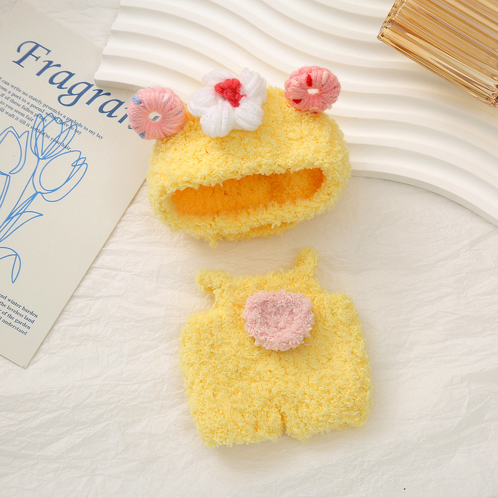 卡通毛茸茸迷你公仔服饰创意手工玩偶小娃衣软糯可爱换装头套配饰详情29