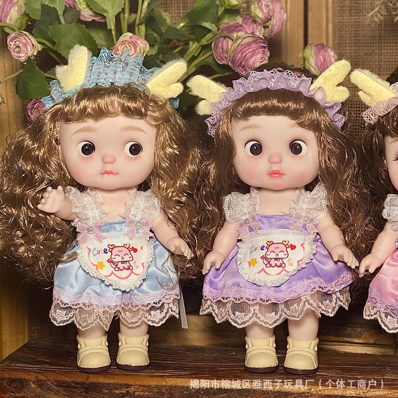 28厘米胖娃娃可爱搞怪表情娃丑萌娃娃全身搪胶3D眼5关节 儿童玩具详情7