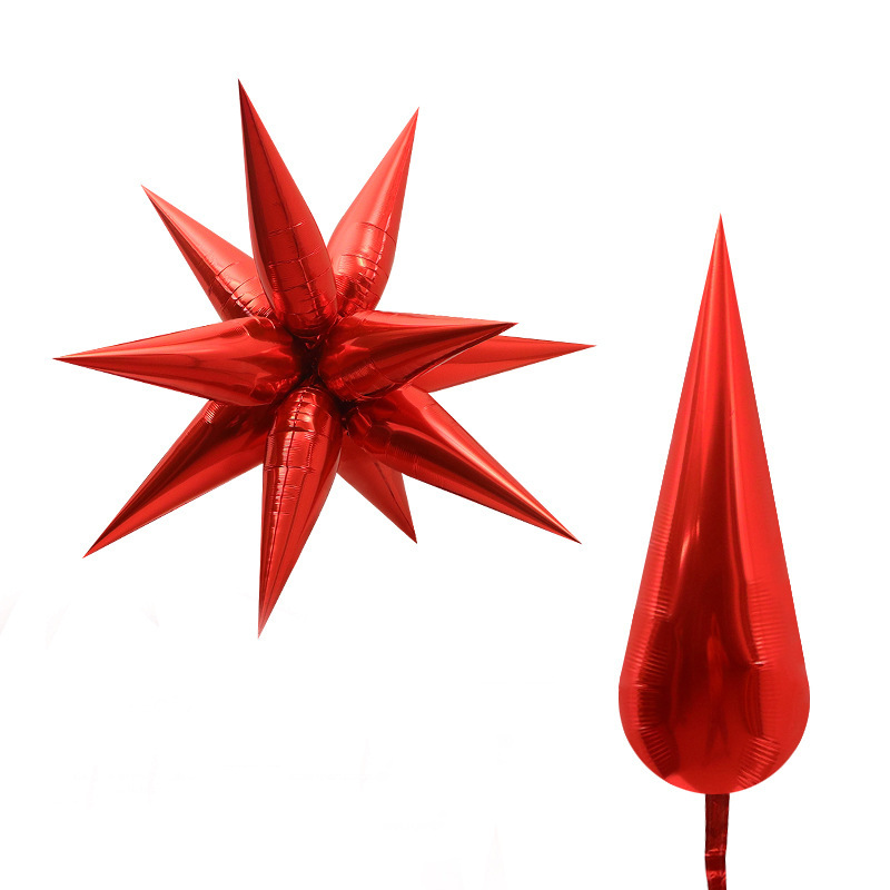 Amazon water drop aluminum film balloons, conical aluminum foil, wedding, birthday party, mall event decoration, explosive star balloons pic 9