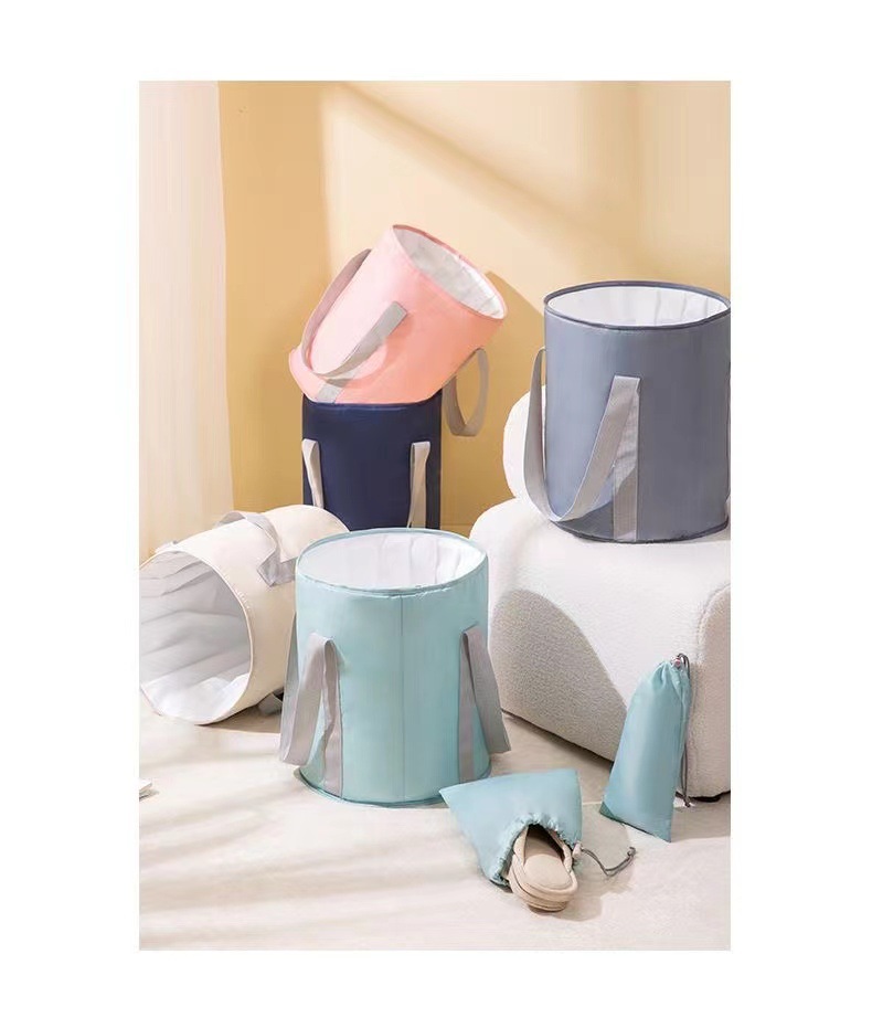 折叠泡脚桶旅行便携式保温足浴盆加高过小腿深桶家用多功能泡脚袋详情4