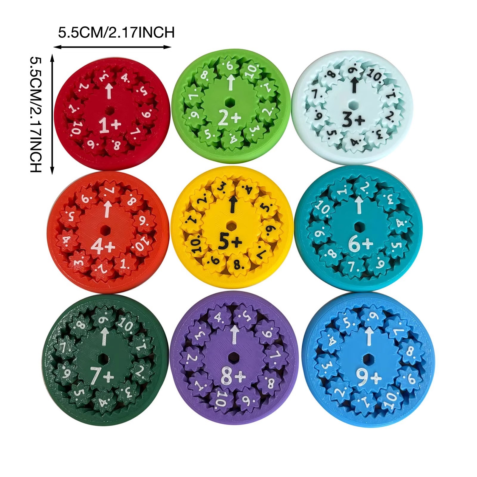 Digital gyroscope, rotating fingertip gyroscope, math arithmetic, stress-relieving intelligence, finger dust toy, gear rotation, addition, subtraction, multiplication, division pic 4