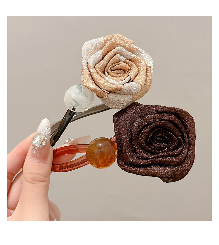 美拉德干枯玫瑰花发夹女2025新款扭扭夹高级感抓夹后脑勺夹子头饰详情20