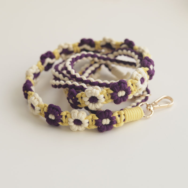 可调节手机挂绳编织相机背带 ins高颜值雏菊花朵斜挎挂脖手机挂链详情22