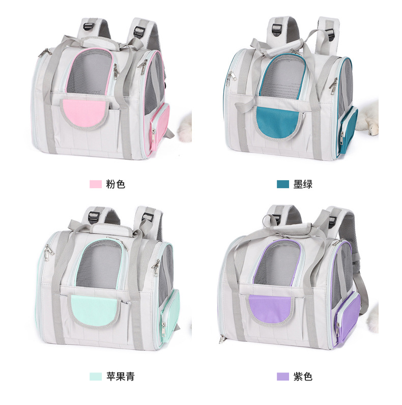 Rongka Pet Cross-border Portable Pet Bag, Portable Pet Backpack, Backpack, Breathable and transparent cat and Dog bag pic 11