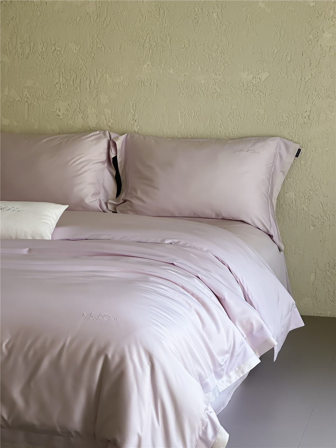 Minimalist style 100-count ultra-fine denier Tencel cotton four-piece set, high-end and silky smooth naked sleeping grade bedding pic 21