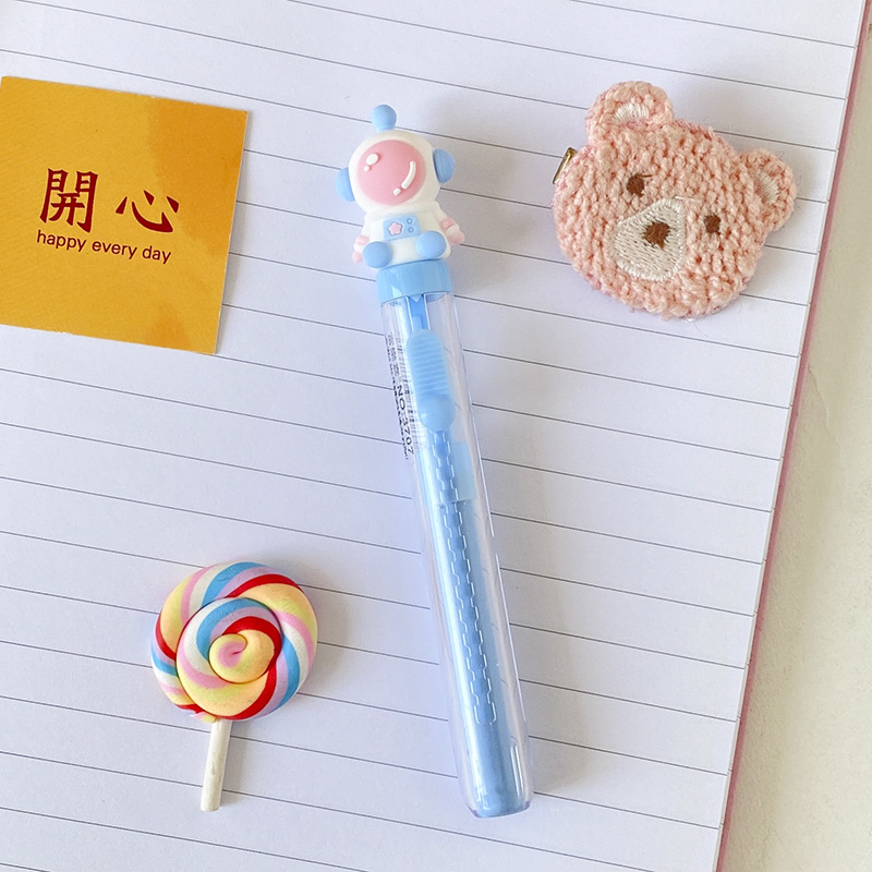 太空人橡皮擦卡通创意儿童小礼品少屑干净无痕小学生推拉橡皮批发详情5