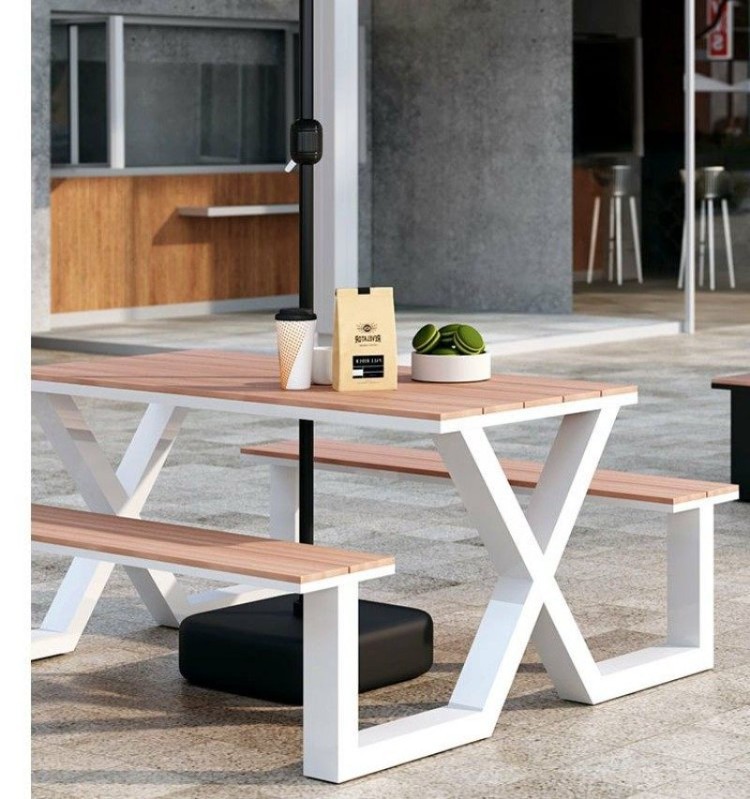 Star Factory Courtyard Homestay Villa Beach Leisure Outdoor Hotel Sunshade Umbrella Central Column Umbrella Integrated table and Chair pic 7