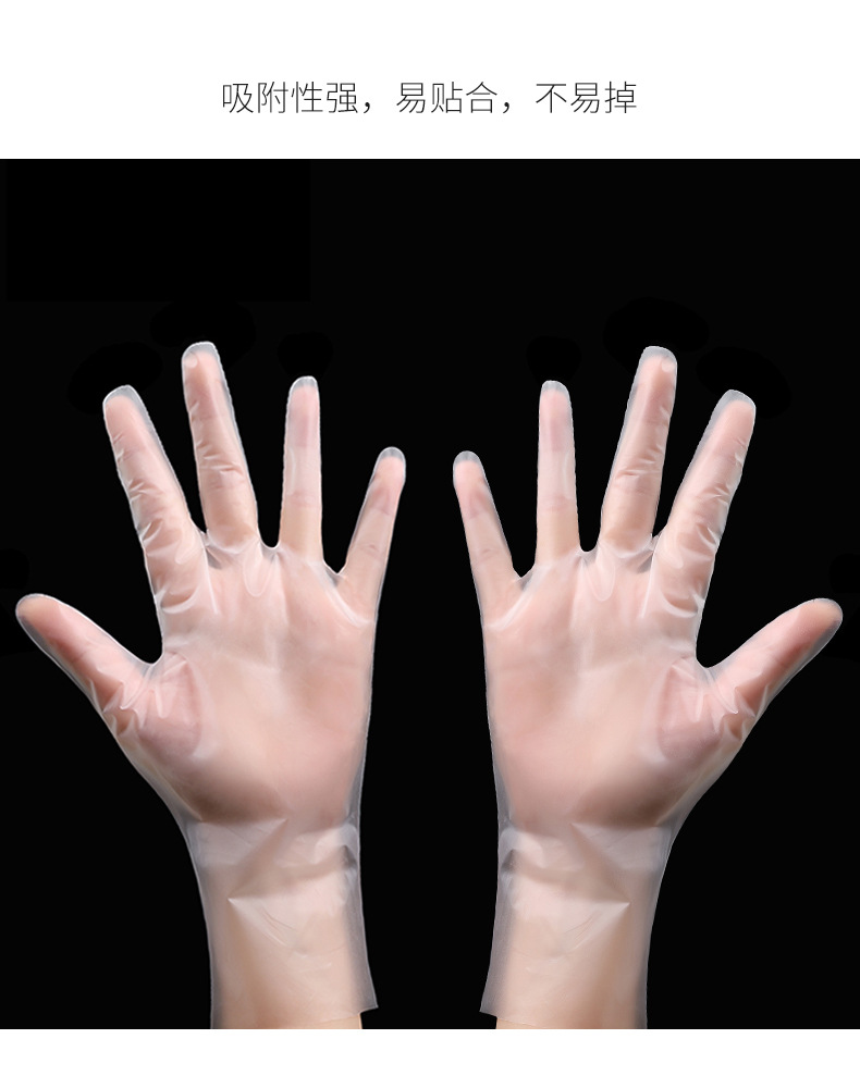 100 pieces of disposable gloves made of thickened TPE, durable PVC food-grade latex rubber for home use, catering, kitchen and baking pic 12