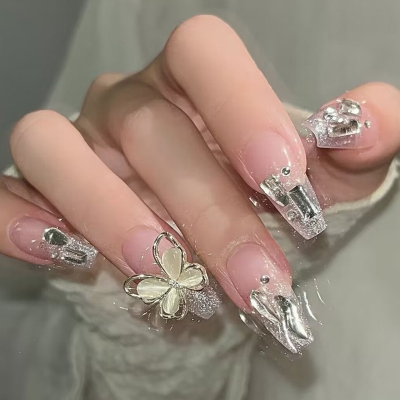 Nail patches, false nails, 2024 new style whitening nail patches, popular wearable nail patches, wearable detachable nail patches pic 5