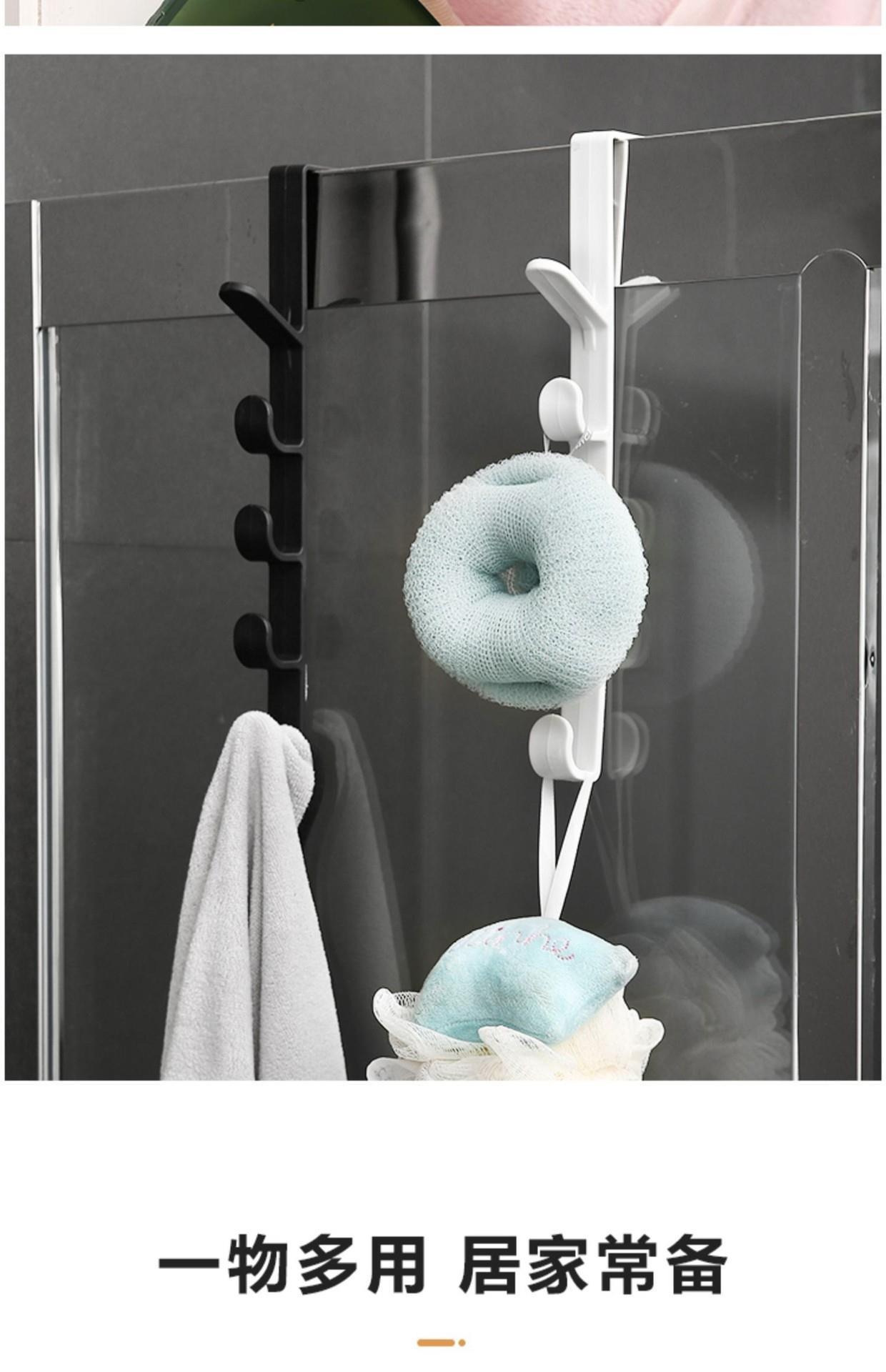 Wholesale of lock-behind hooks without drilling holes for wardrobes, hats, clothes and bags, dormitory wall-mounted storage racks pic 11