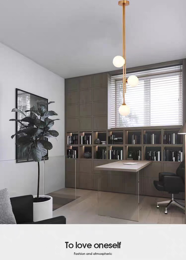 New modern light luxury Nordic creative bedroom bedside chandelier, simple and individual living room model room chandelier, full-house manufacturer pic 12