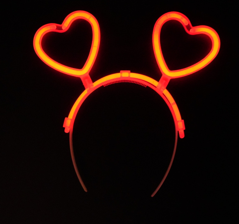 荧光棒造型棒夜光头箍圣诞节万圣节酒吧狂欢道具星星爱心厂家直销详情3