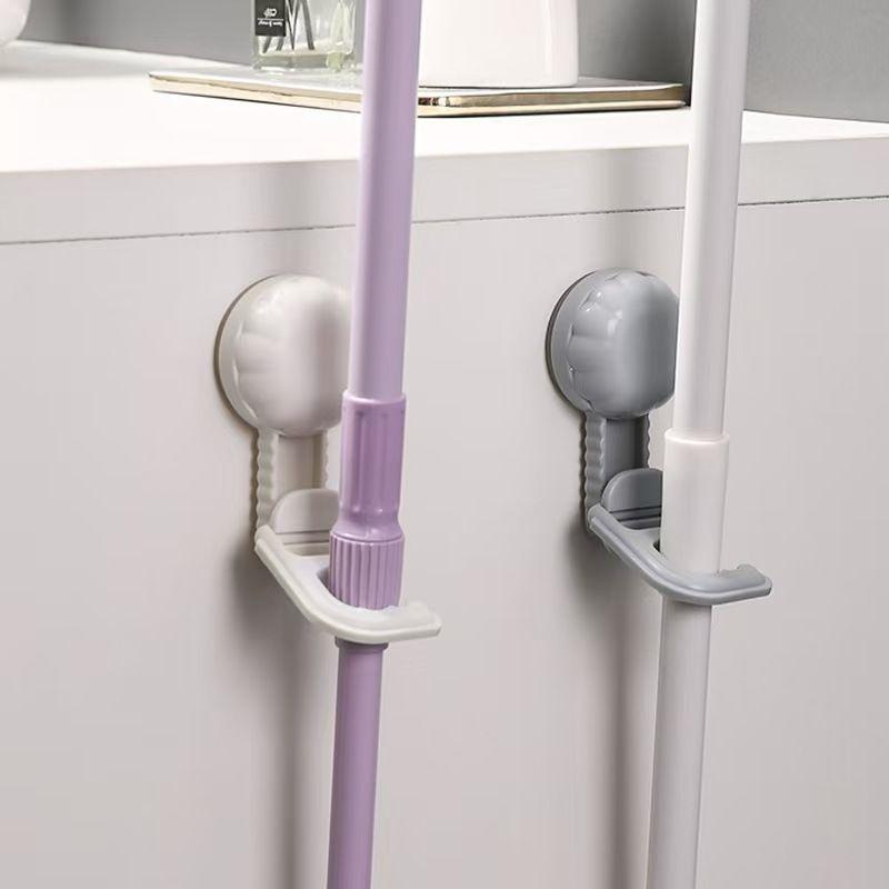 跨境家用免打孔壁挂脸盆架卫生间浴室洗澡盆子免打孔壁挂拖把夹详情2